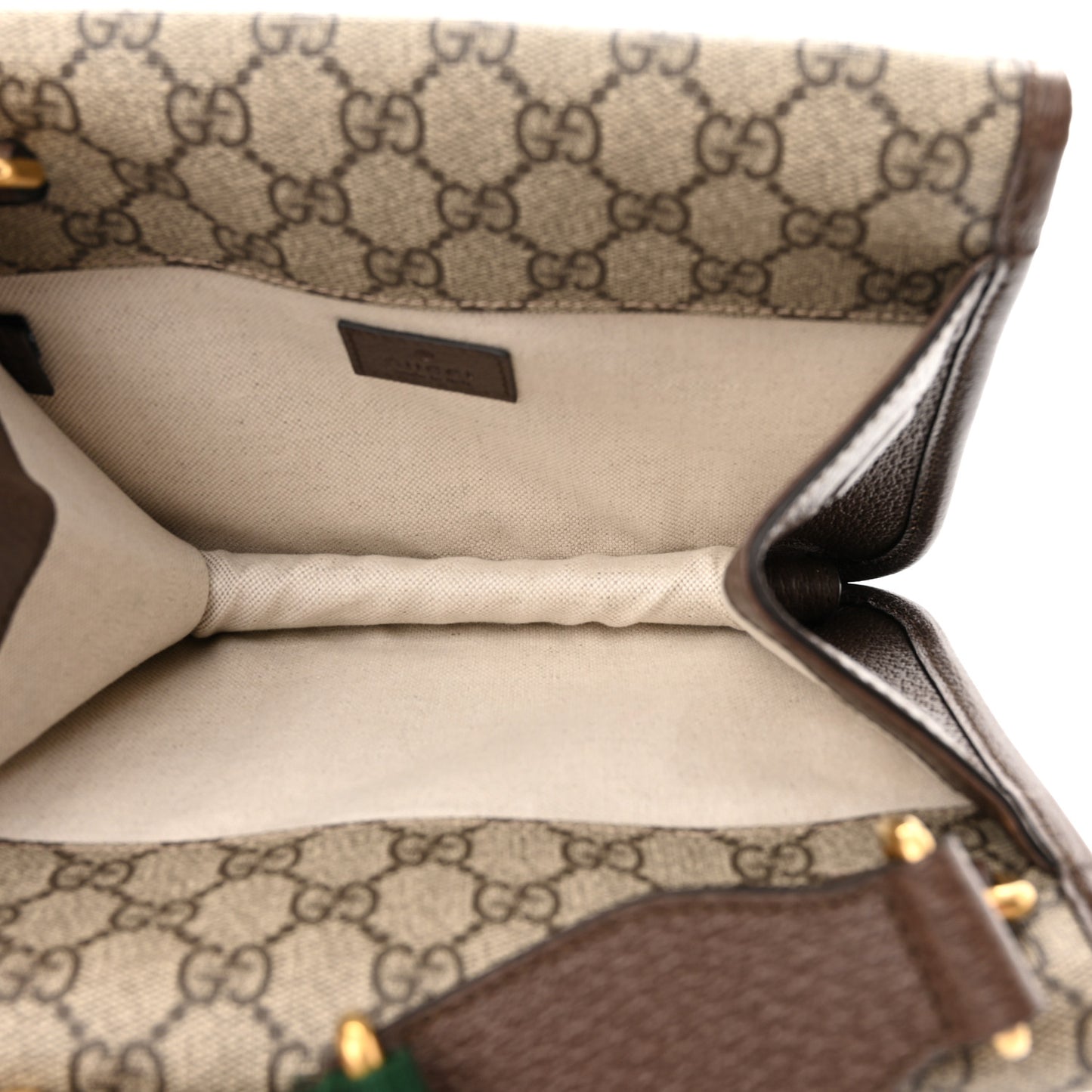 GG Supreme Monogram Web Small Neo Vintage Double Flap Messenger Bag Beige New Acero