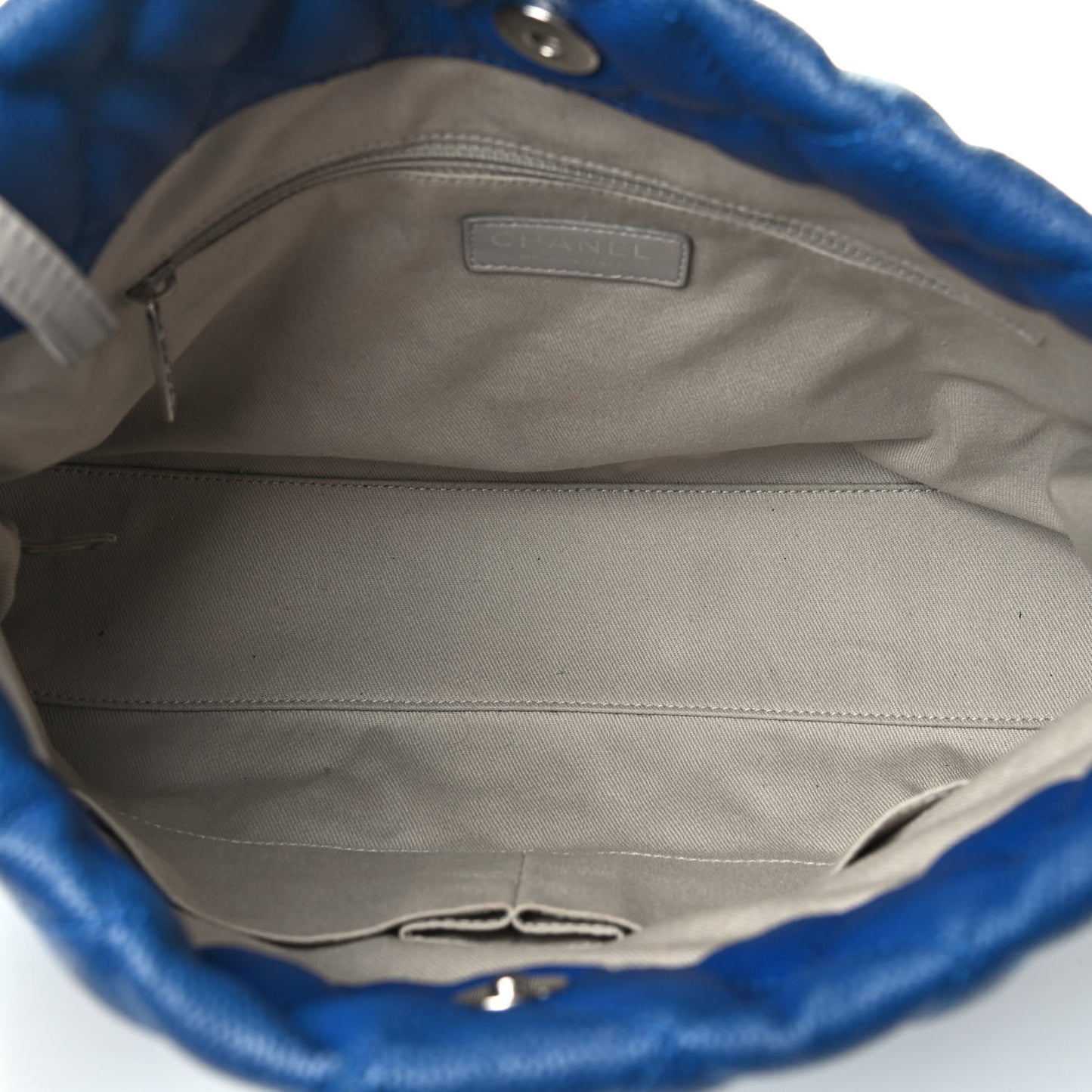 Caviar Quilted Easy Zip Tote Cobalt Blue