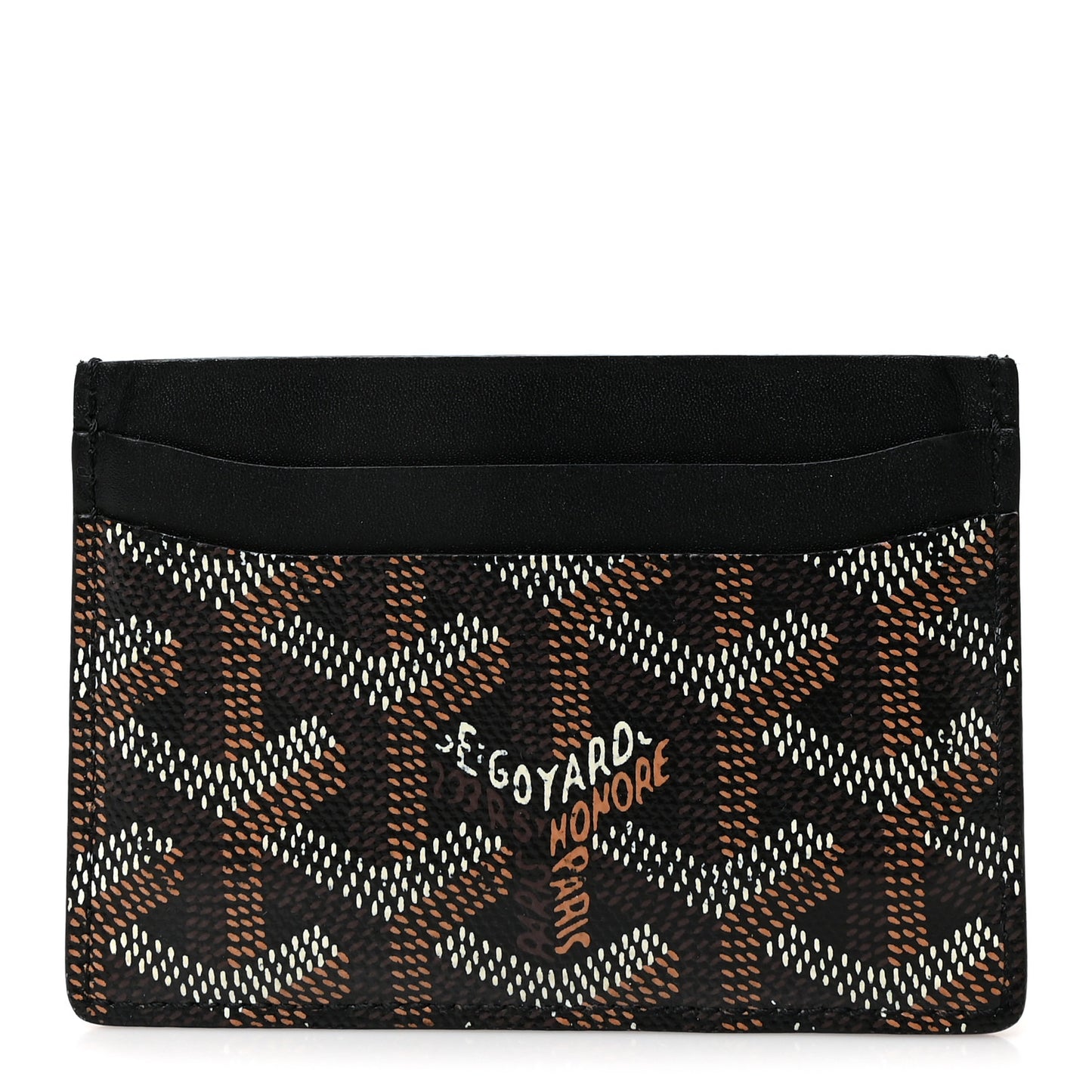 Goyardine Saint Sulpice Card Holder Black