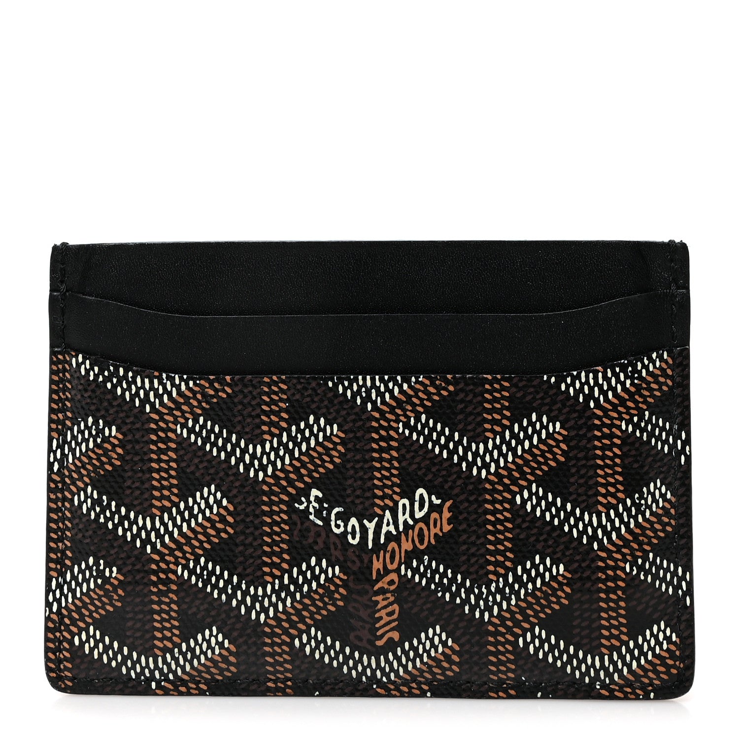 Goyard Goyardine Saint Sulpice Card Holder Black 1 of 7