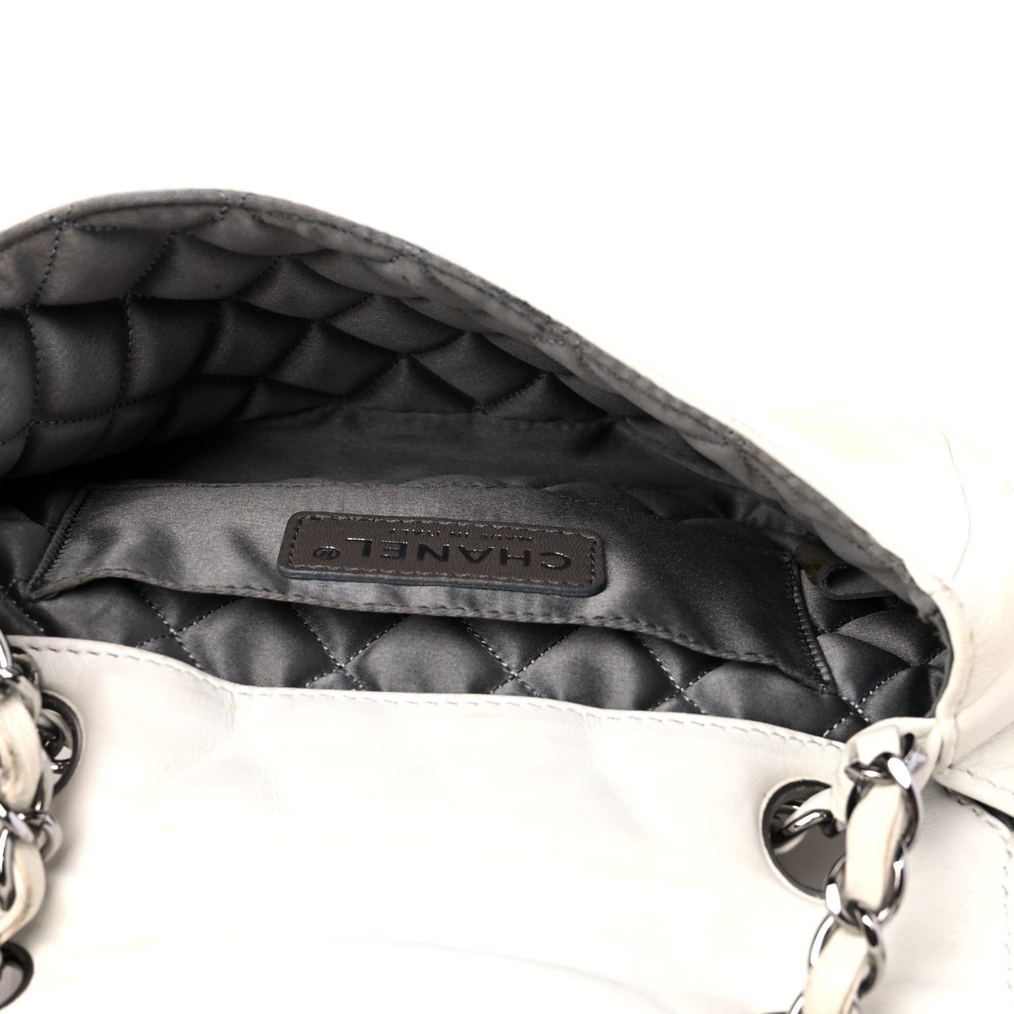 Lambskin Medium Madison Flap White