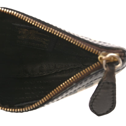 Burberry Haymarket Check Coin Case Wristlet Chocolate 5 of 10