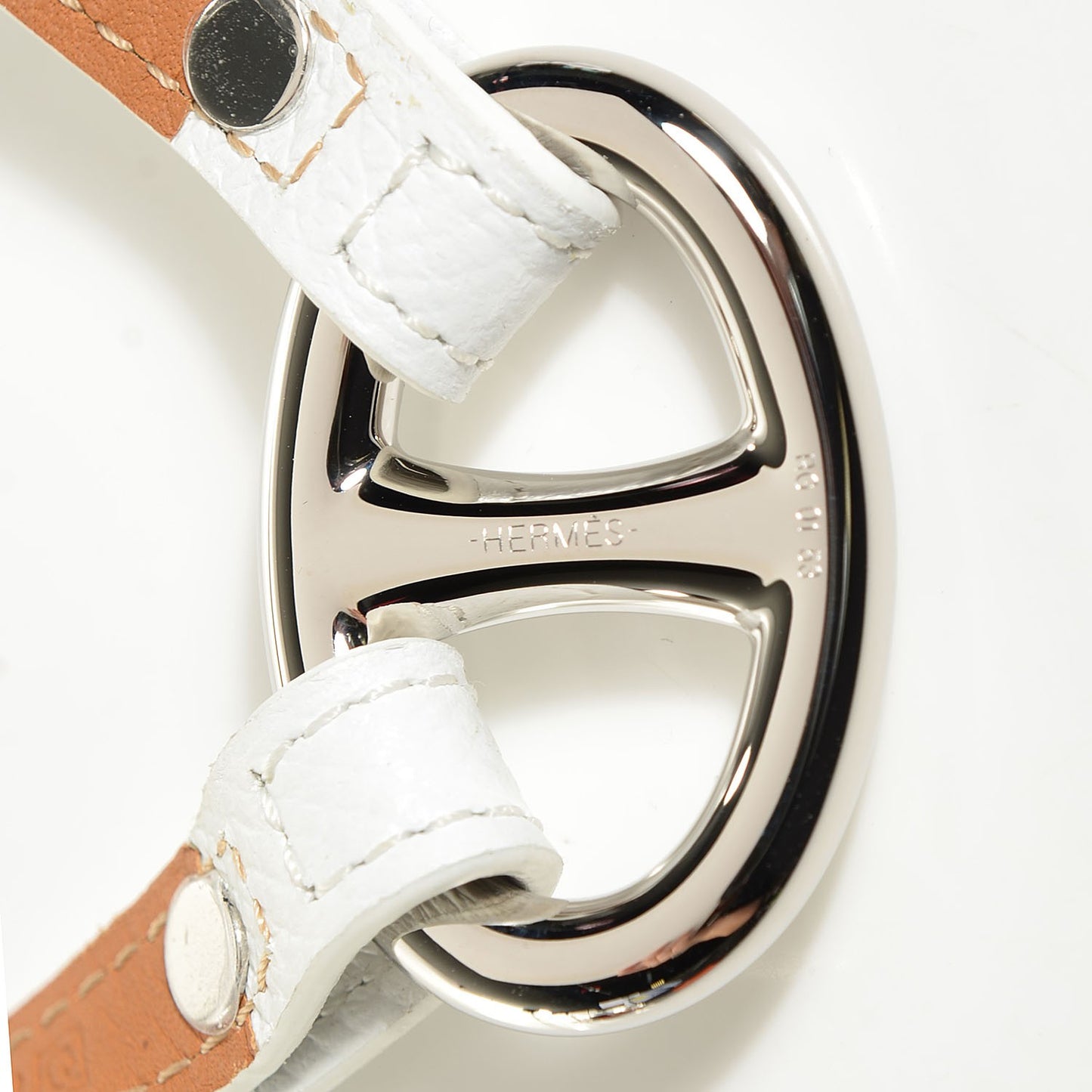 Epsom Granville Double Tour Bracelet White