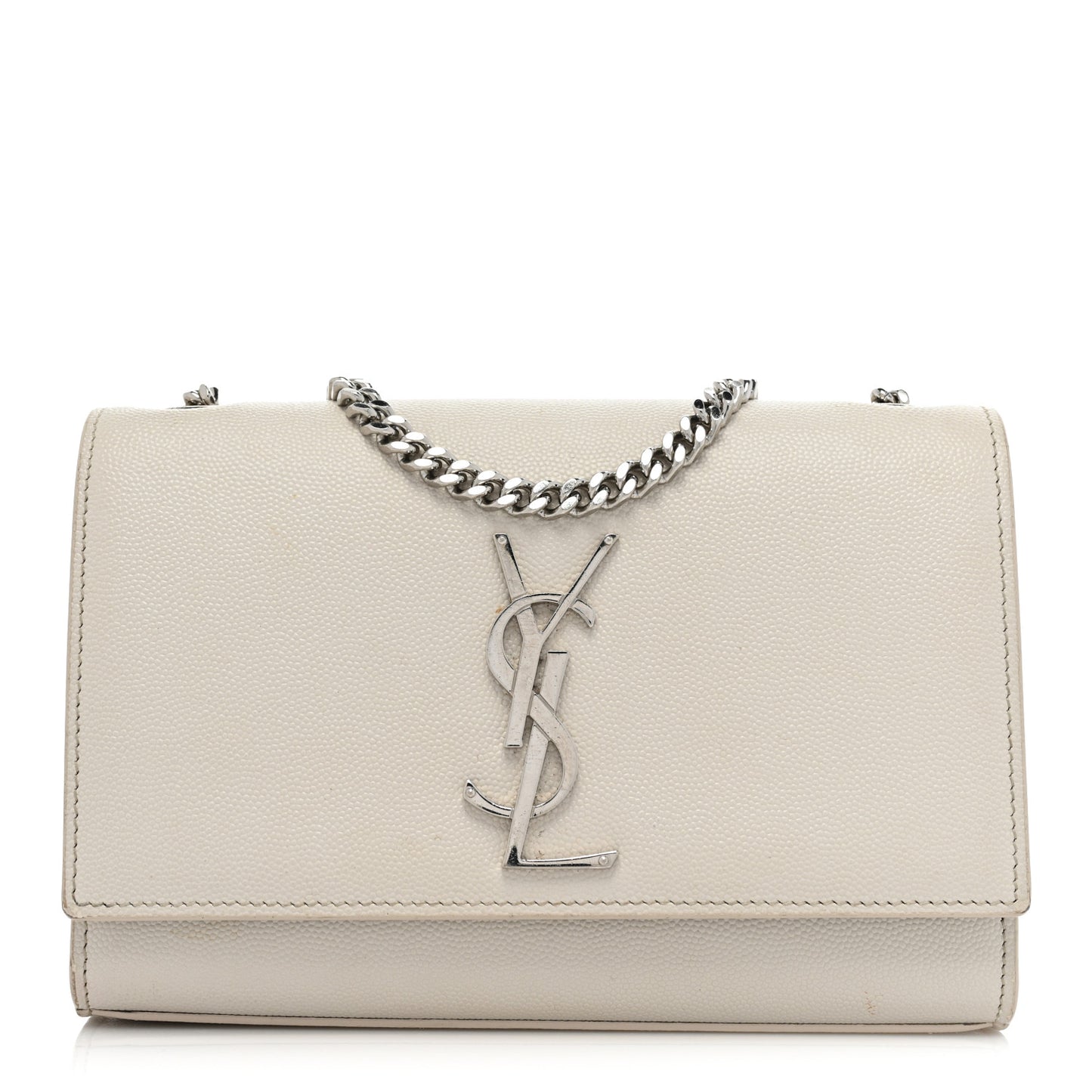 Grain De Poudre Small Monogram Kate Satchel Icy White