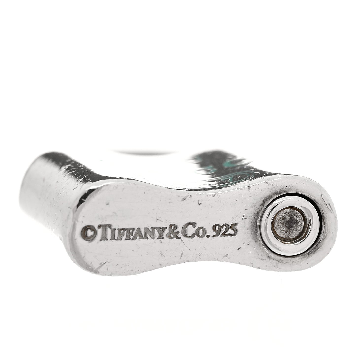 Sterling Silver Enamel 1837 Lock Charm Blue
