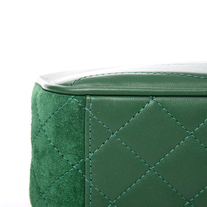 Chanel Suede Lambskin Scallop Quilted Medium Pagoda Flap Green 8 of 8
