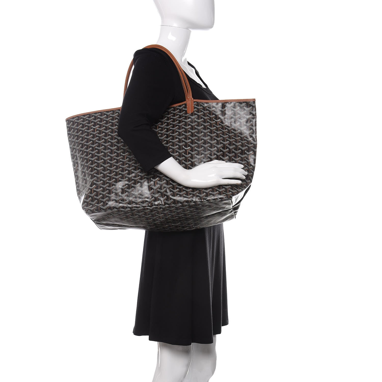 Goyard Goyardine Saint Louis GM Black Gold 2 of 9