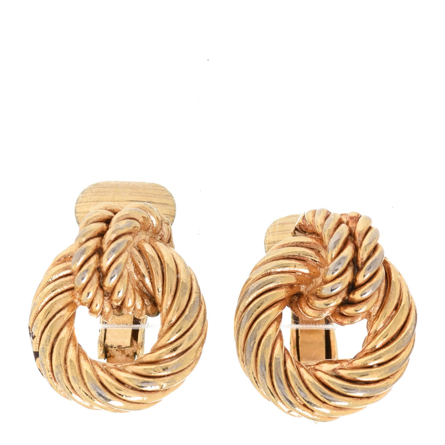Knot Clip On Earrings Gold