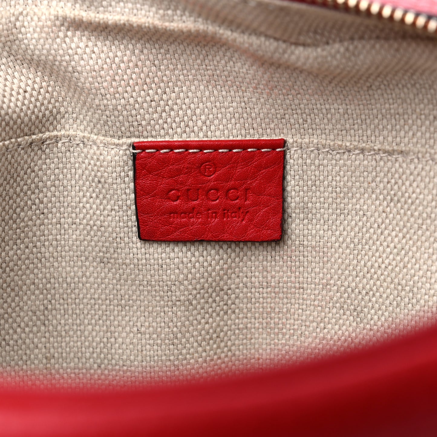 Pebbled Calfskin Small Soho Disco Bag Tabasco Red