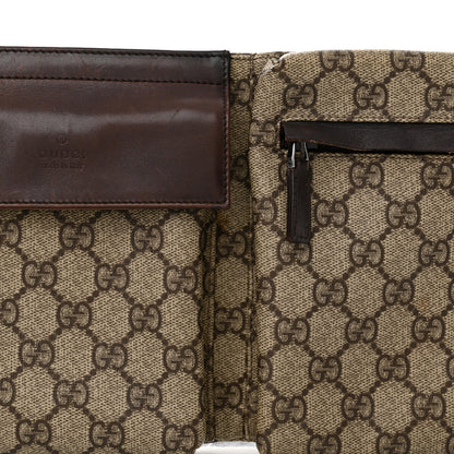 Gucci GG Monogram Double Pocket Belt Bag Dark Brown 8 of 14