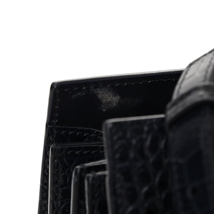 Saint Laurent Calfskin Crocodile Embossed Baby Sac De Jour Navy 8 of 10