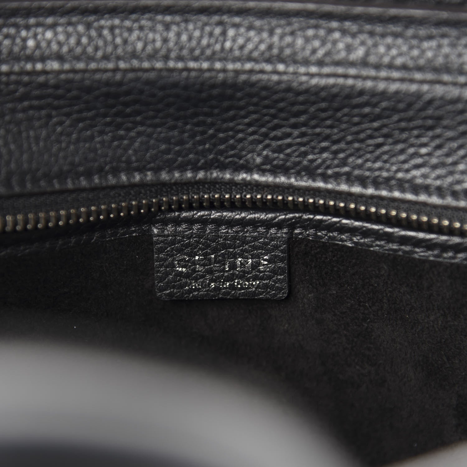 Celine Drummed Calfskin Nano Luggage Black 12 of 13