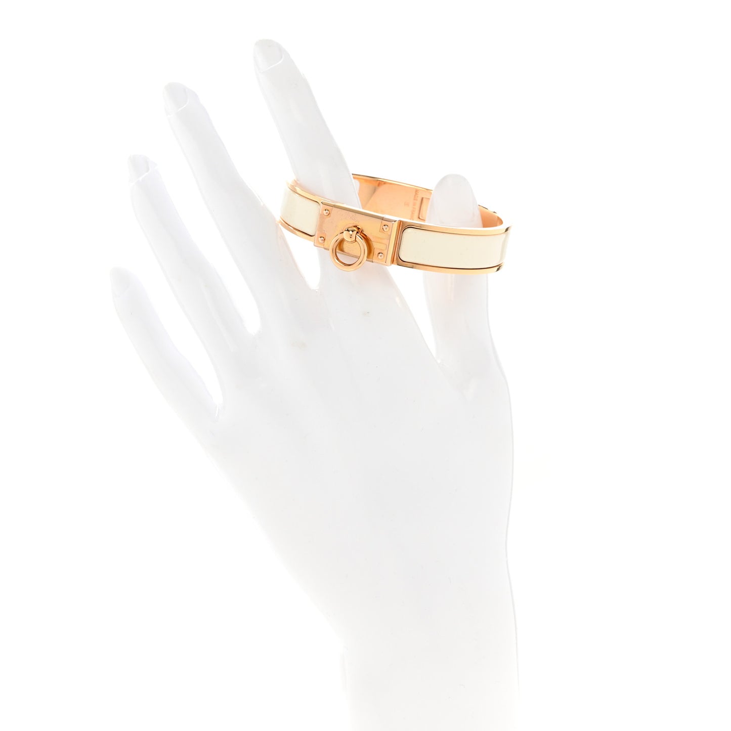 Enamel Anneau Bracelet PM White