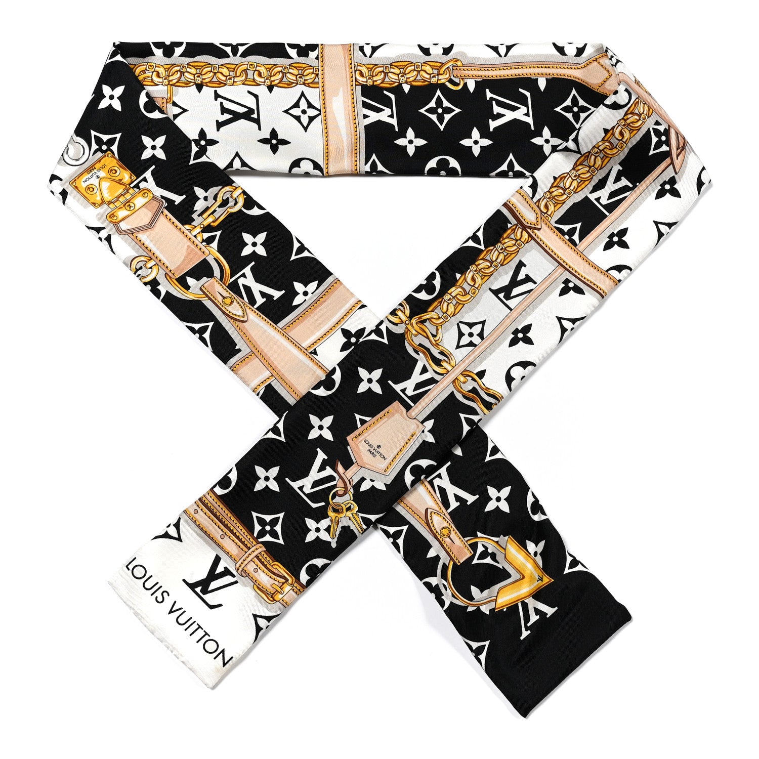 Louis Vuitton Silk Monogram Confidential Bandeau Black 1 of 5