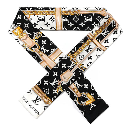 Louis Vuitton Silk Monogram Confidential Bandeau Black 1 of 5