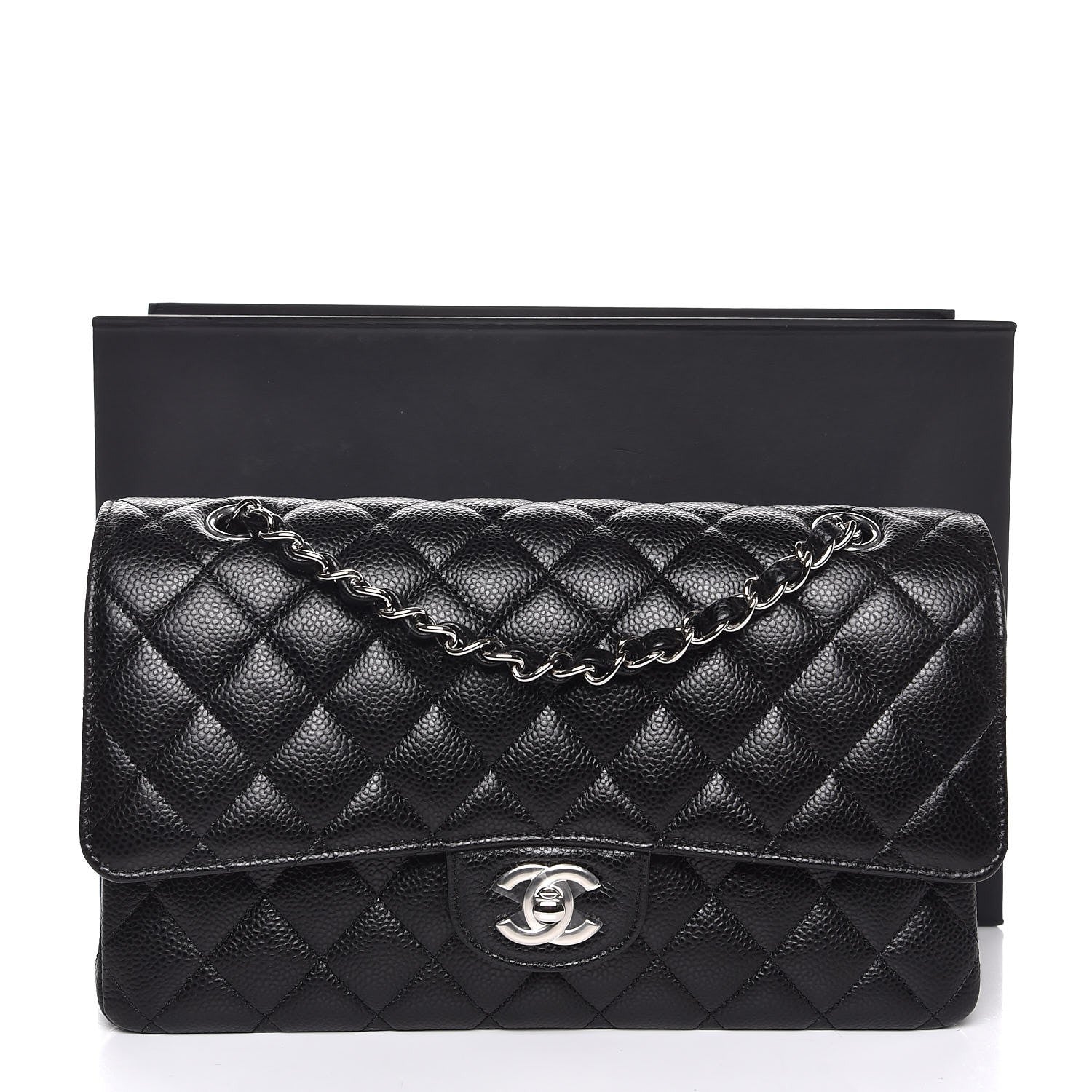 Chanel Caviar Quilted Medium Double Flap Black 9 of 9