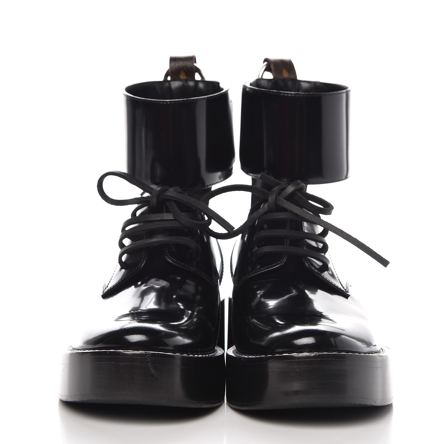 Louis Vuitton Patent Monogram Corcovado Flat Derby 41 Black 2 of 8
