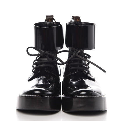 Louis Vuitton Patent Monogram Corcovado Flat Derby 41 Black 2 of 8