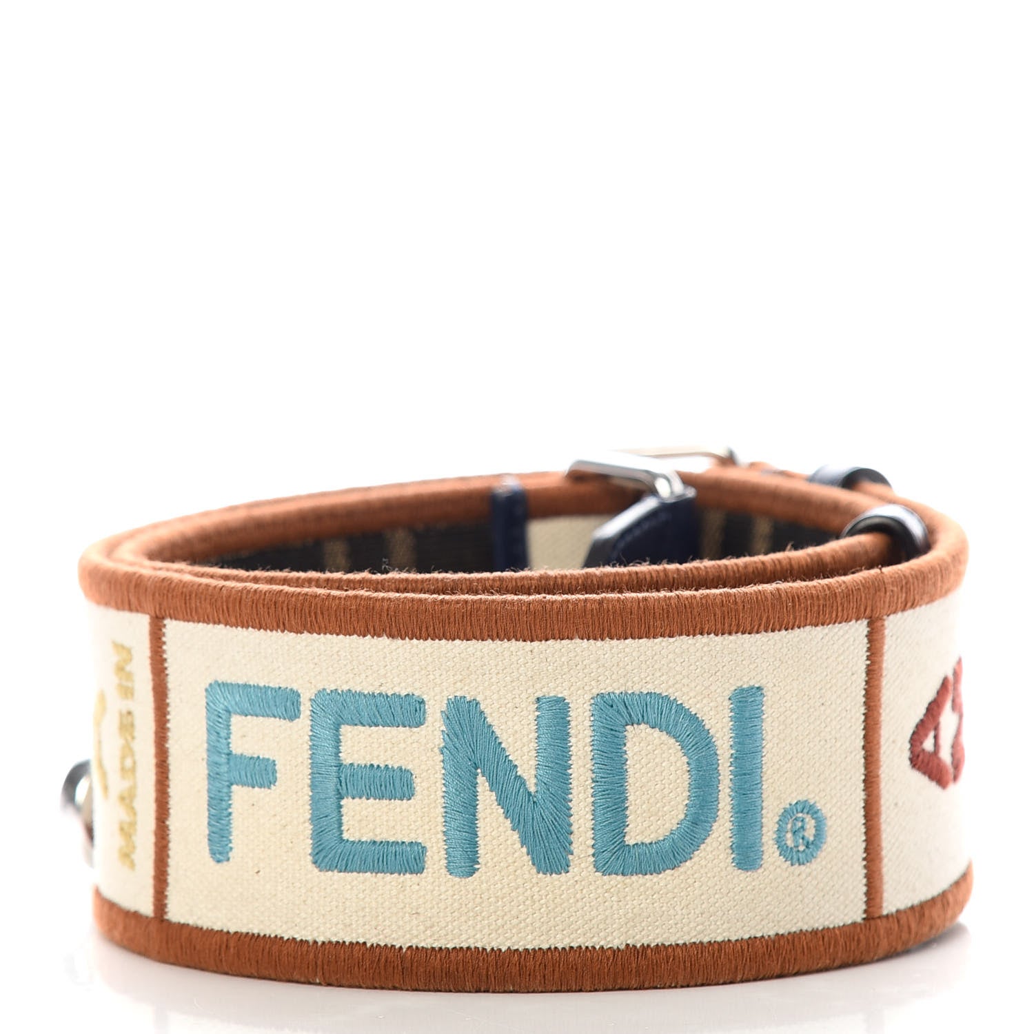 Fendi Canvas Calfskin FF Adjustable Strap You Multicolor 2 of 4