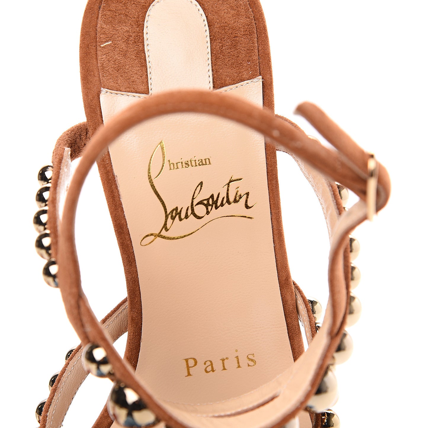Veau Velours Galeria 100 Studded Pumps 36 Cannelle Bronze