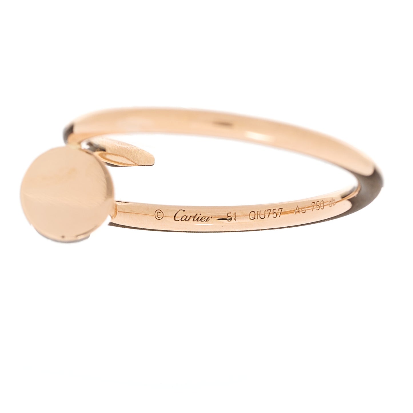 18K Pink Gold Small Juste Un Clou Ring 51 5.75