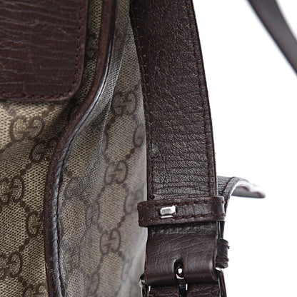 Gucci GG Plus Monogram Web Large Flap Messenger Bag Beige Dark Brown 31 of 34