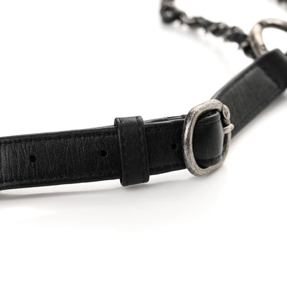 Chanel Calfskin Chain 20s Signe Waist Bag Black 14 of 15