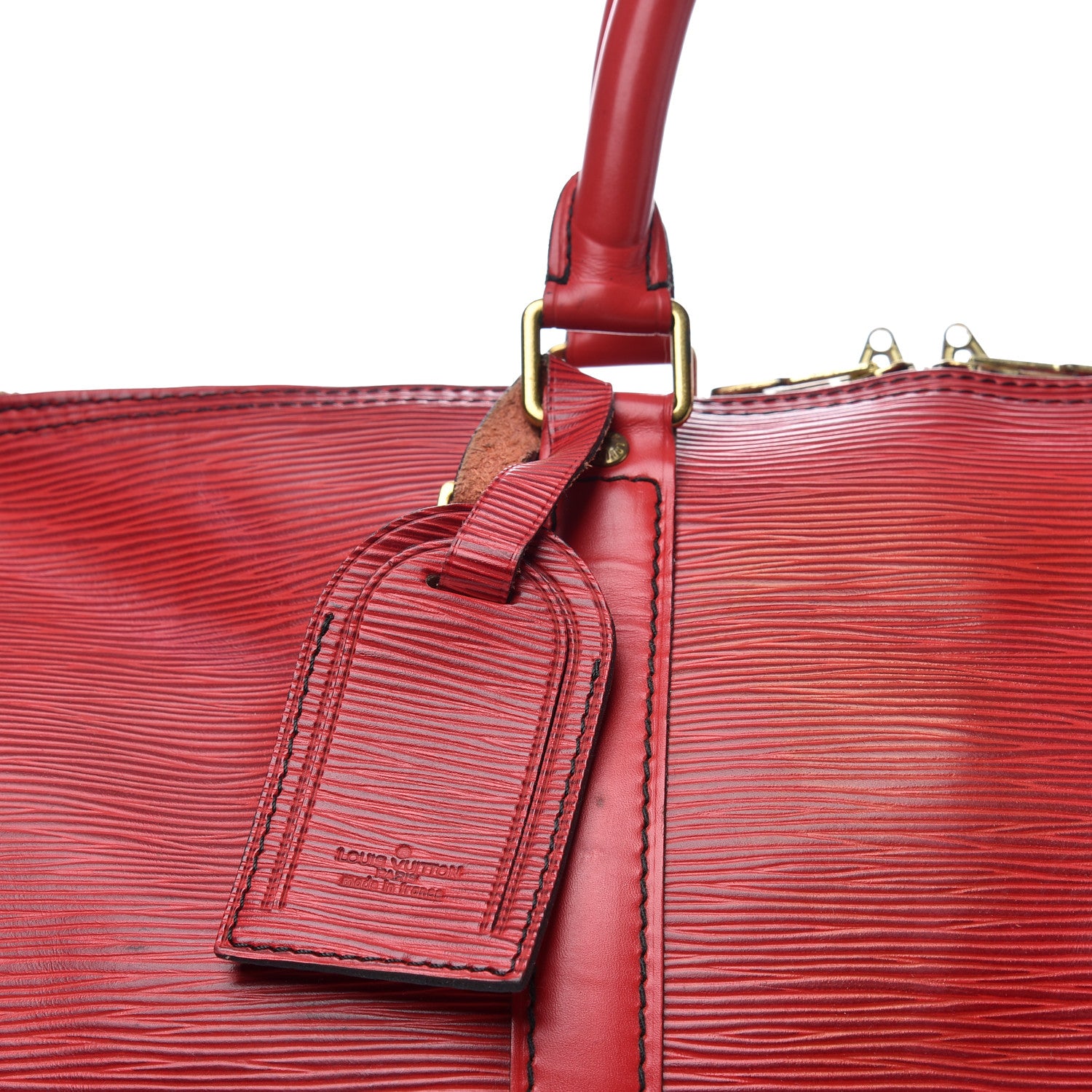 Louis Vuitton Epi Keepall 45 Castillan Red 7 of 7