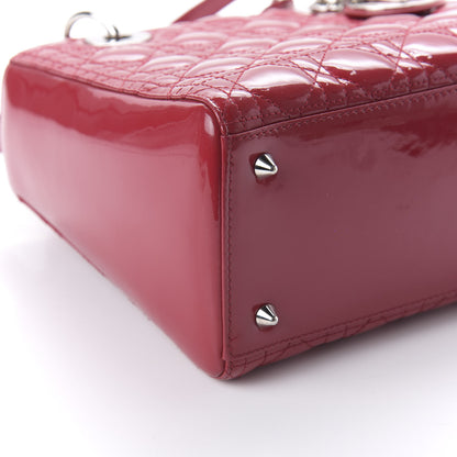 Christian Dior Patent Cannage Medium Lady Dior Red 6 of 9