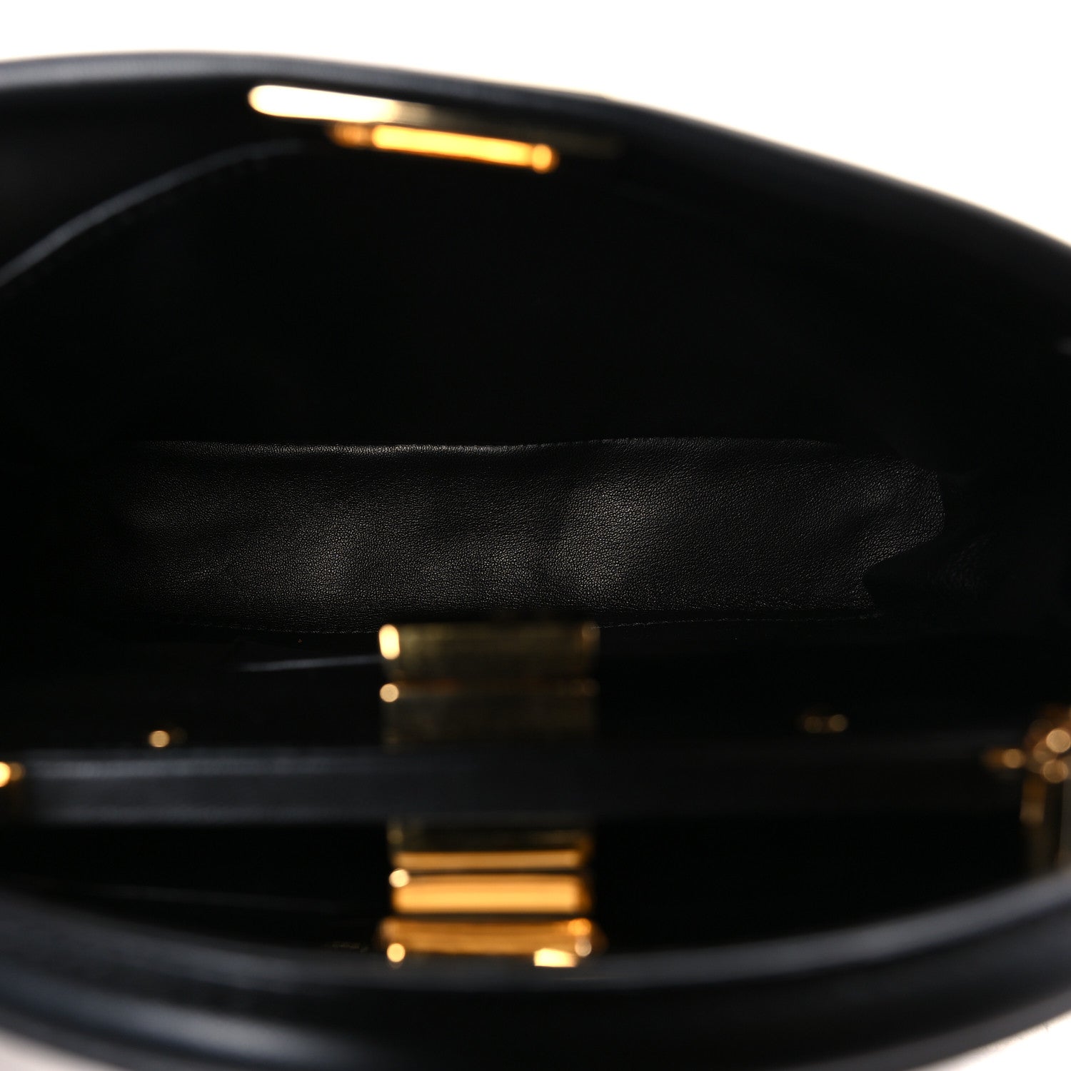 Fendi Nappa Mini Peekaboo Iconic Satchel Black 5 of 9