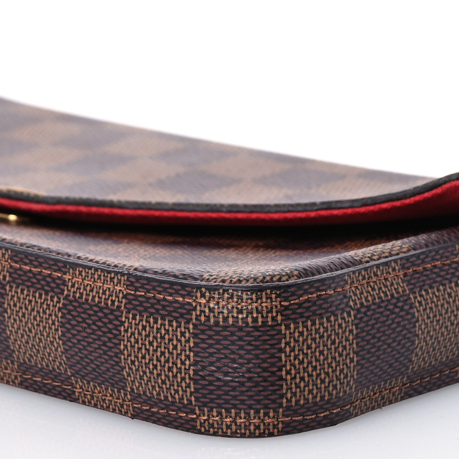 Louis Vuitton Damier Ebene Pochette Felicie Chain Wallet 11 of 14
