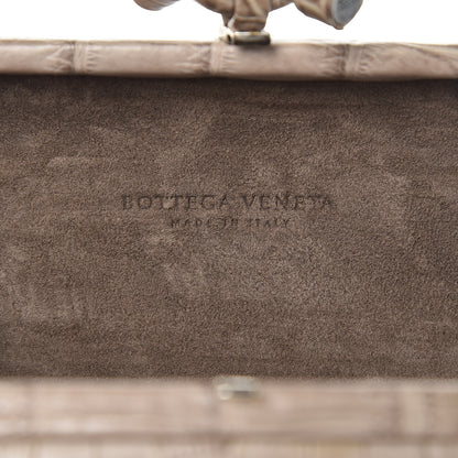 Bottega Veneta Crocodile Knot Clutch Stone 6 of 6