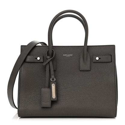 Saint Laurent Grained Calfskin Baby Sac De Jour Souple Fog 1 of 15