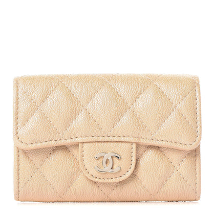 Chanel Iridescent Caviar Quilted Flap Card Holder Beige 1 of 11