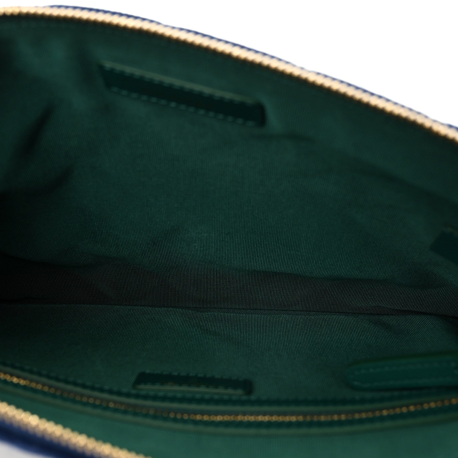 Chanel Jersey Quilted Medium Cosmetic Case Blue 4 of 8