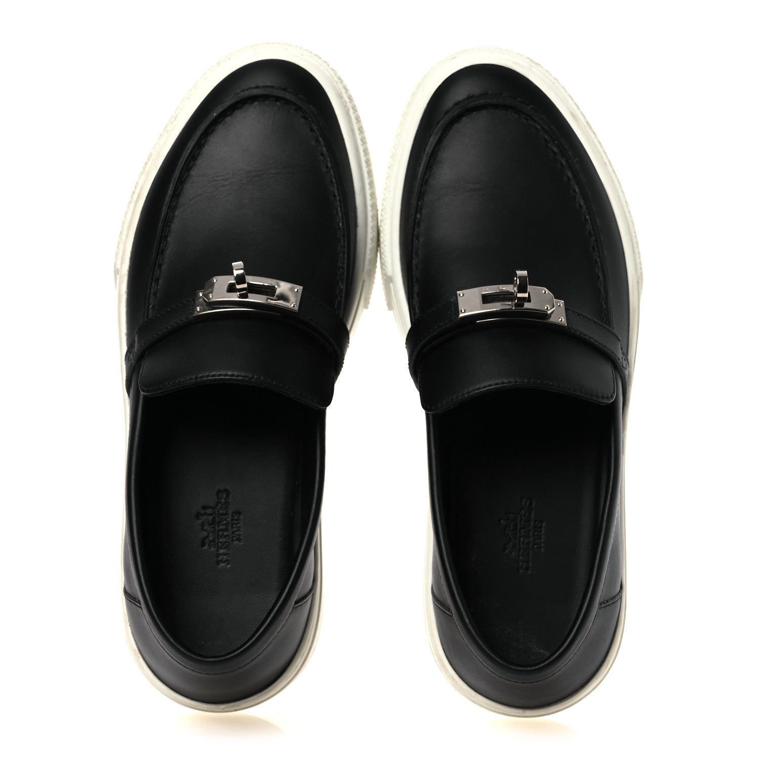 Hermes Calfskin Game Slip On Sneakers 37 Black 2 of 11