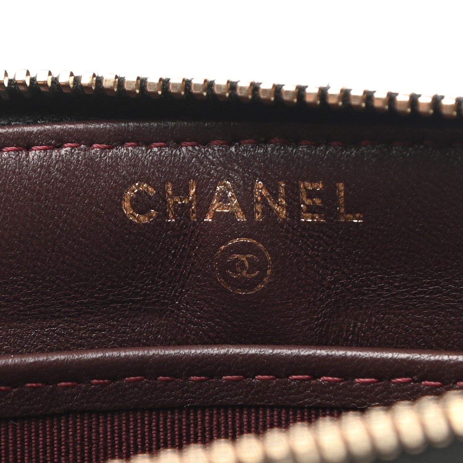 Chanel Lambskin Quilted Zip Pouch Black 7 of 10