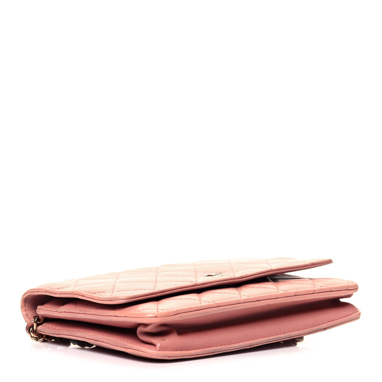 Chanel Lambskin Quilted Wallet On Chain WOC Pink 4 of 9