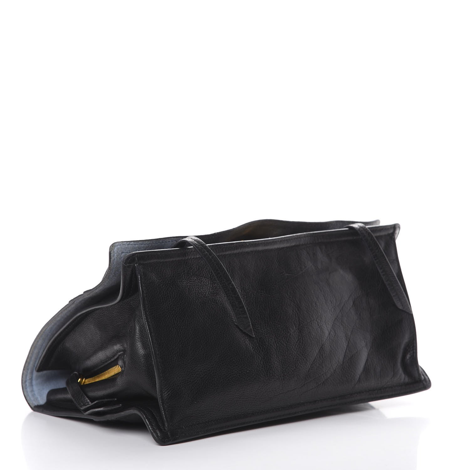 Prada Glace Calfskin Etiquette Flap Shoulder Bag Black 3 of 21