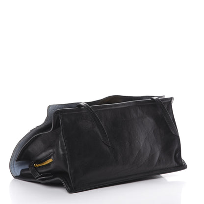 Prada Glace Calfskin Etiquette Flap Shoulder Bag Black 3 of 21