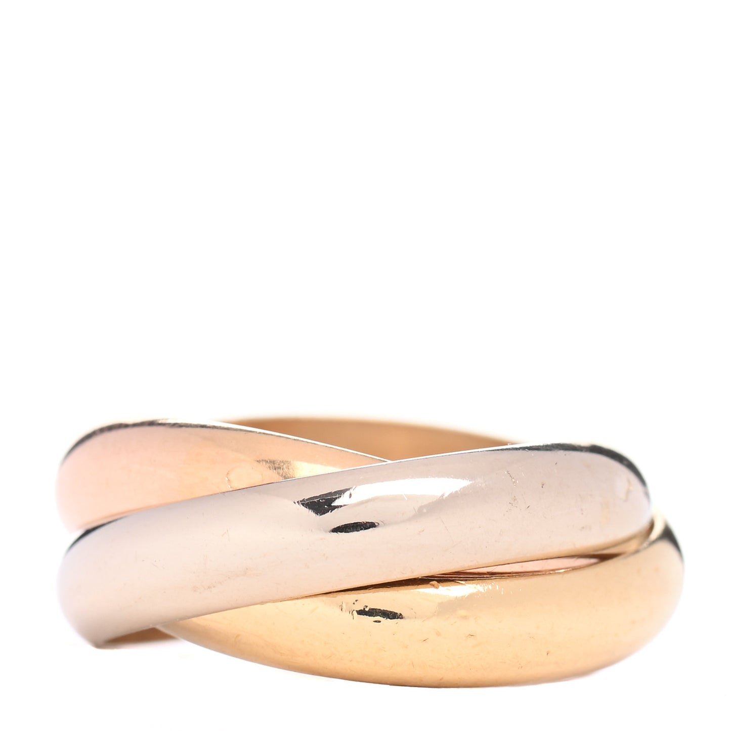18K Pink Yellow White Gold Classic Trinity Ring 50 5.25