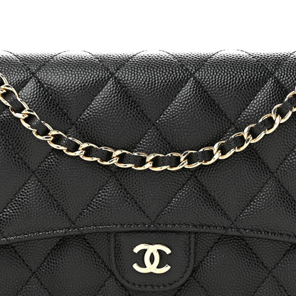 Chanel Caviar Quilted Phone Holder Wallet on Removable Chain Black 10 of 15