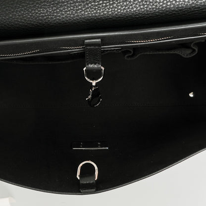 Givenchy Grained Calfskin Medium Shark Lock Satchel Black 5 of 6