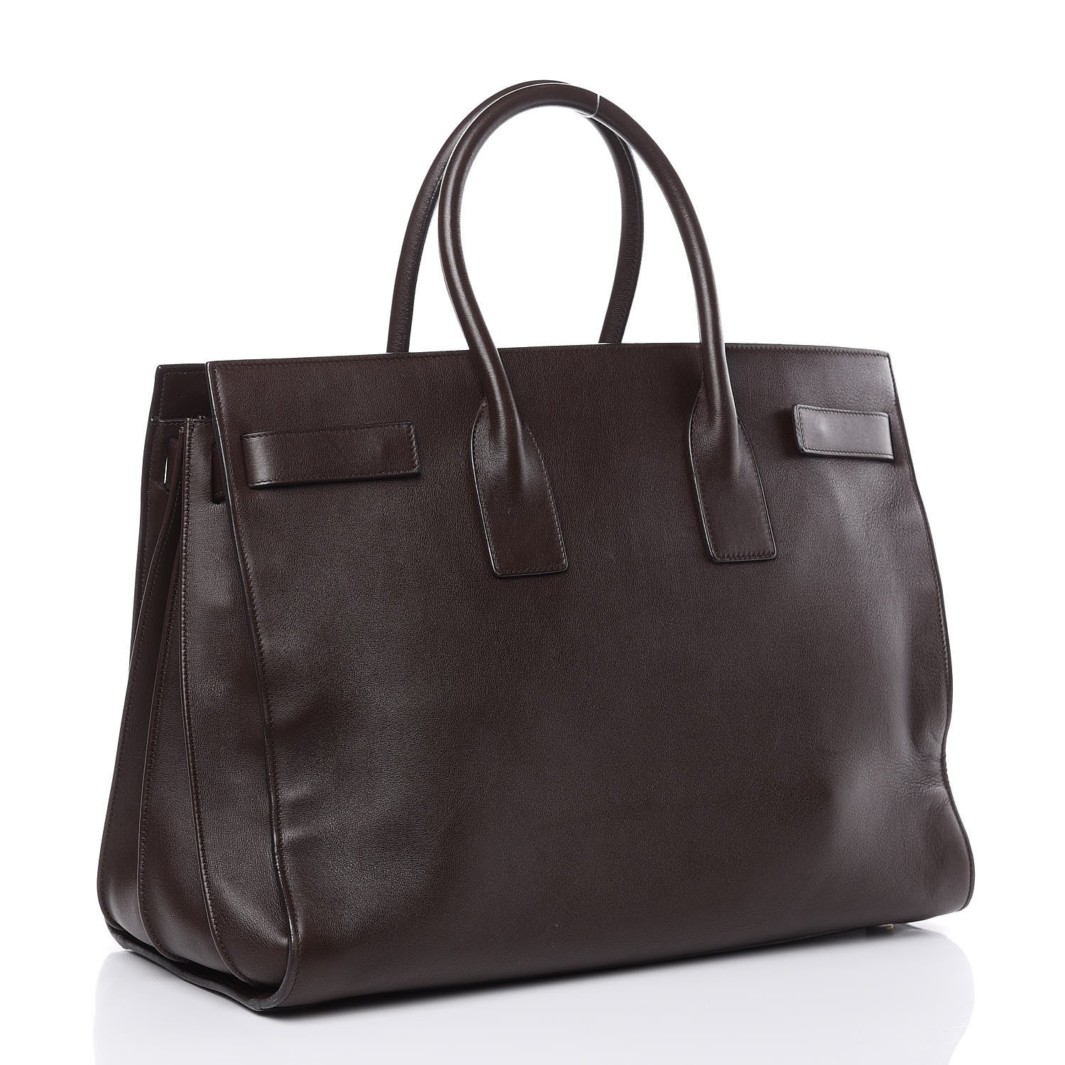 Saint Laurent Calfskin Large Sac De Jour Carryall Dark Brown 3 of 15