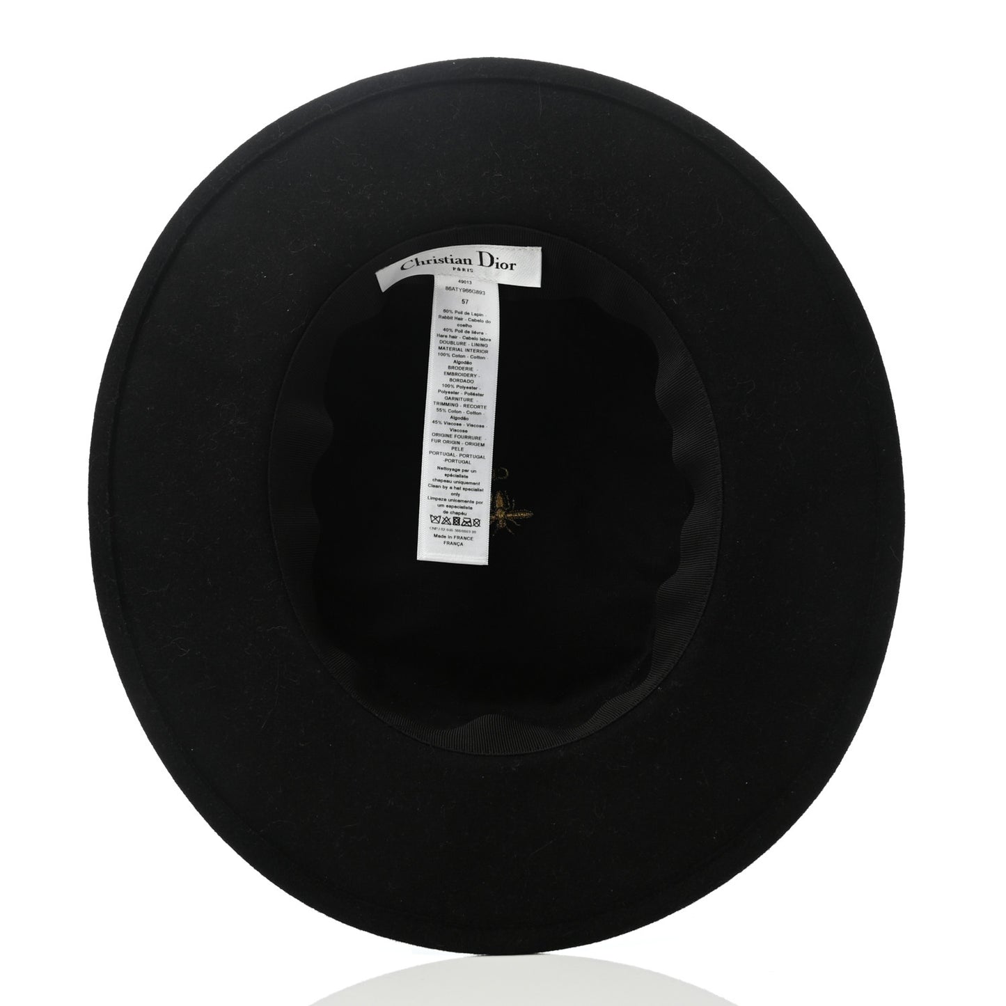 Rabbit Felt Hat 57 Black