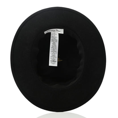 Christian Dior Rabbit Felt Hat 57 Black 7 of 9