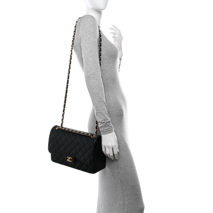 Chanel Caviar Quilted Jumbo Double Flap Black 2 of 15