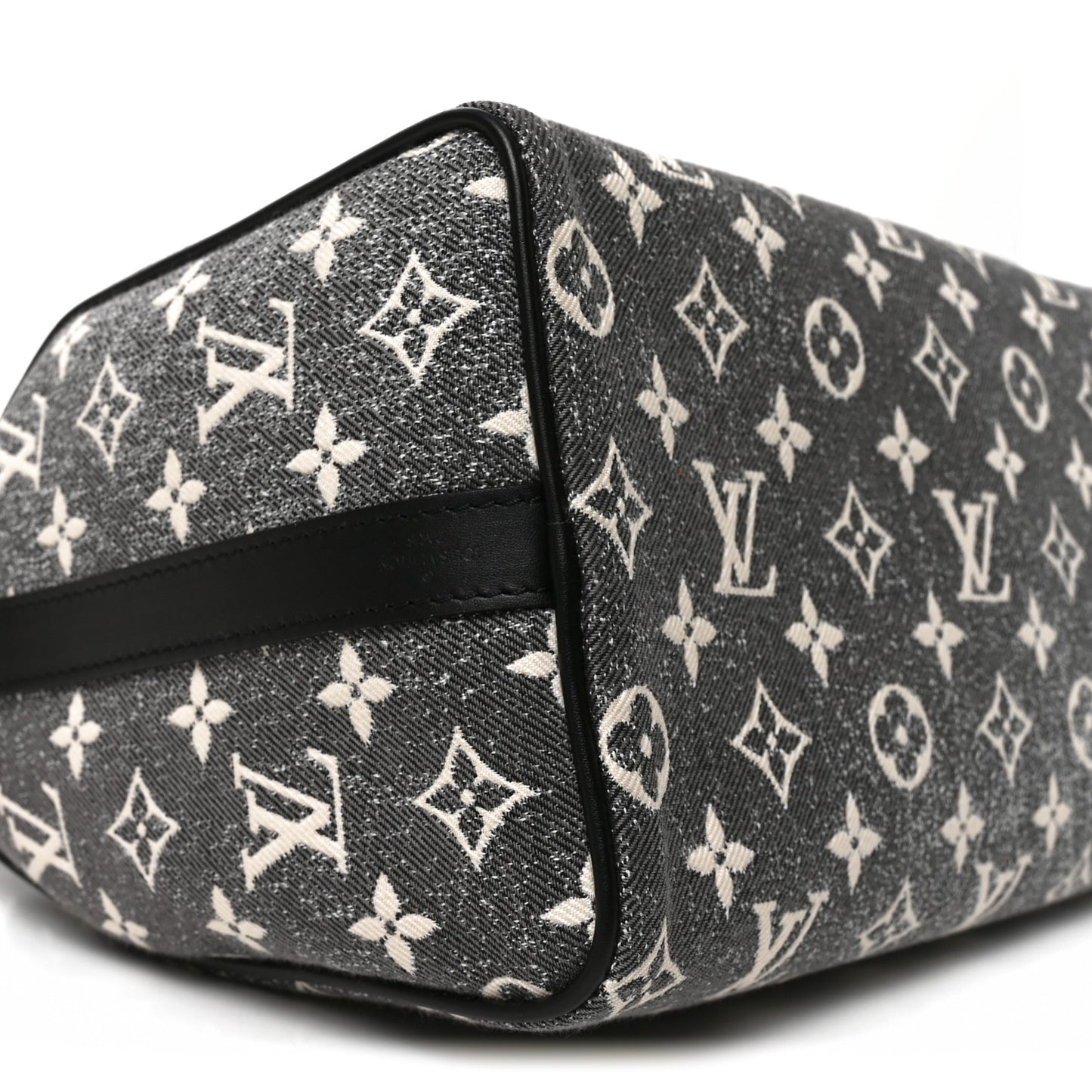 Denim Monogram Jacquard Speedy Bandouliere 25 Black