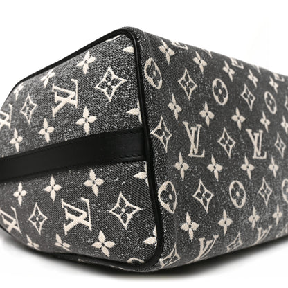 Louis Vuitton Denim Monogram Jacquard Speedy Bandouliere 25 Black 8 of 9