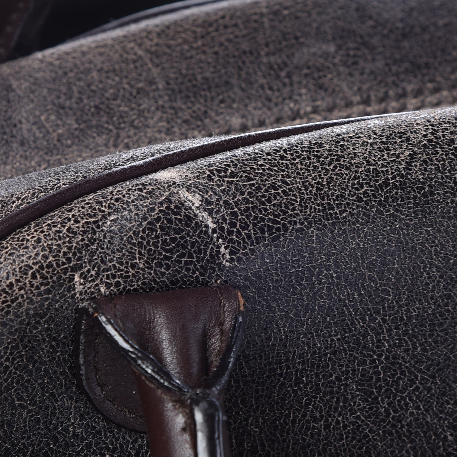 Christian Dior Distressed Calfskin Saddle Bowler Brown 11 of 11